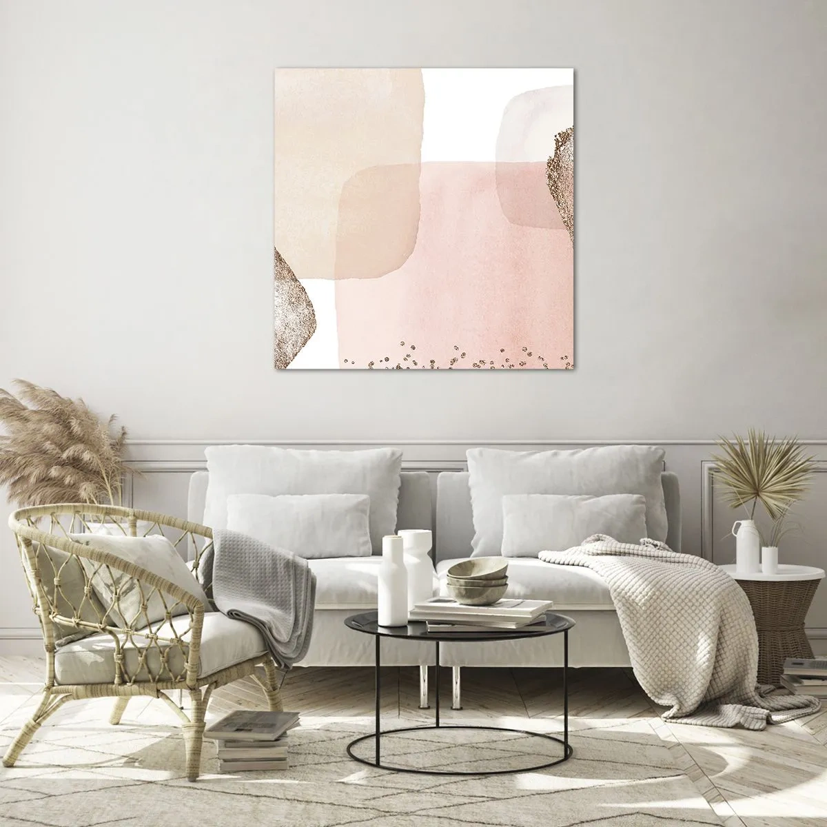 Obraz na szkle - Spojrzenie przez kolor - 70x70 cm
