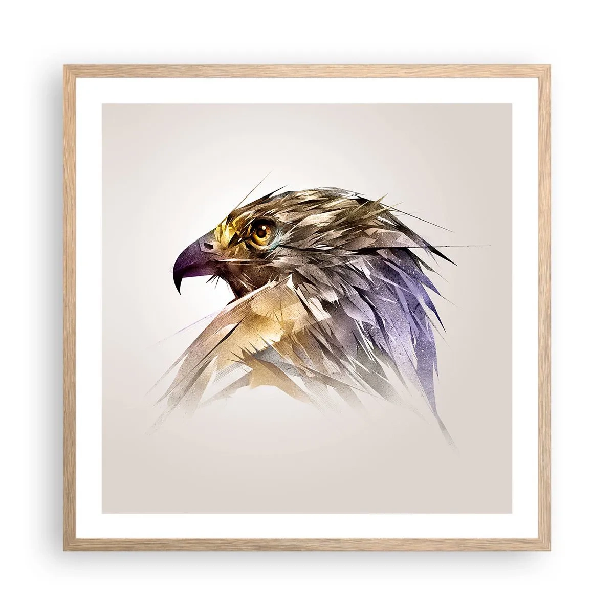 Plakat w ramie jasny dąb - Portret wojownika - 60x60 cm