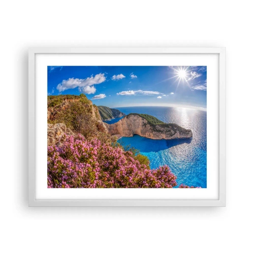 Plakat w białej ramie - Moje wielkie greckie wakacje - 50x40 cm