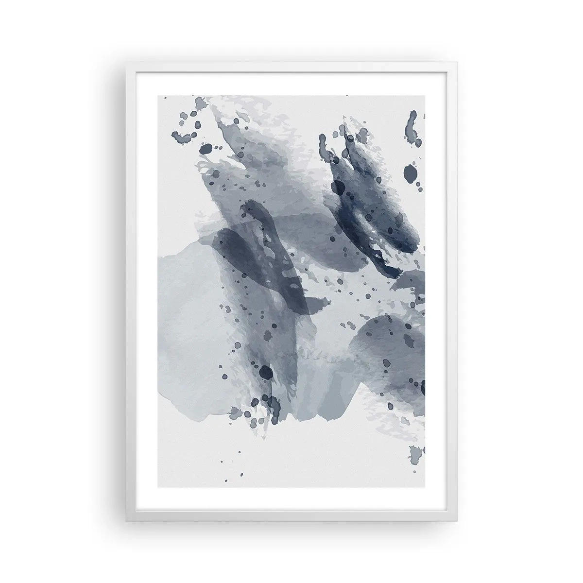 Plakat w białej ramie - Studium natury wody - 50x70 cm