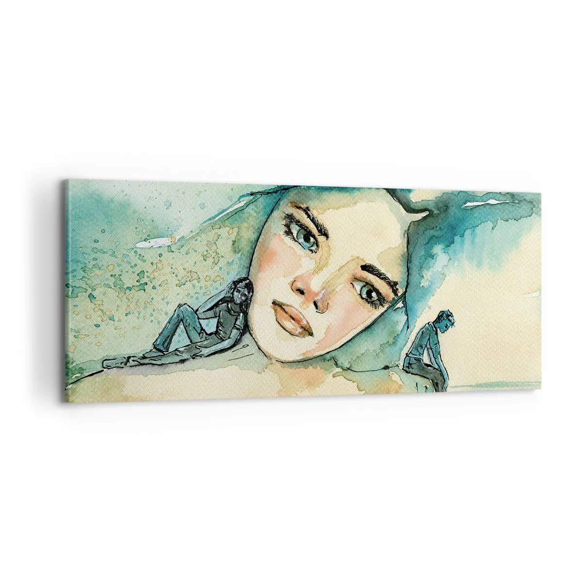 Obraz na płótnie - Am I blue? - 100x40 cm