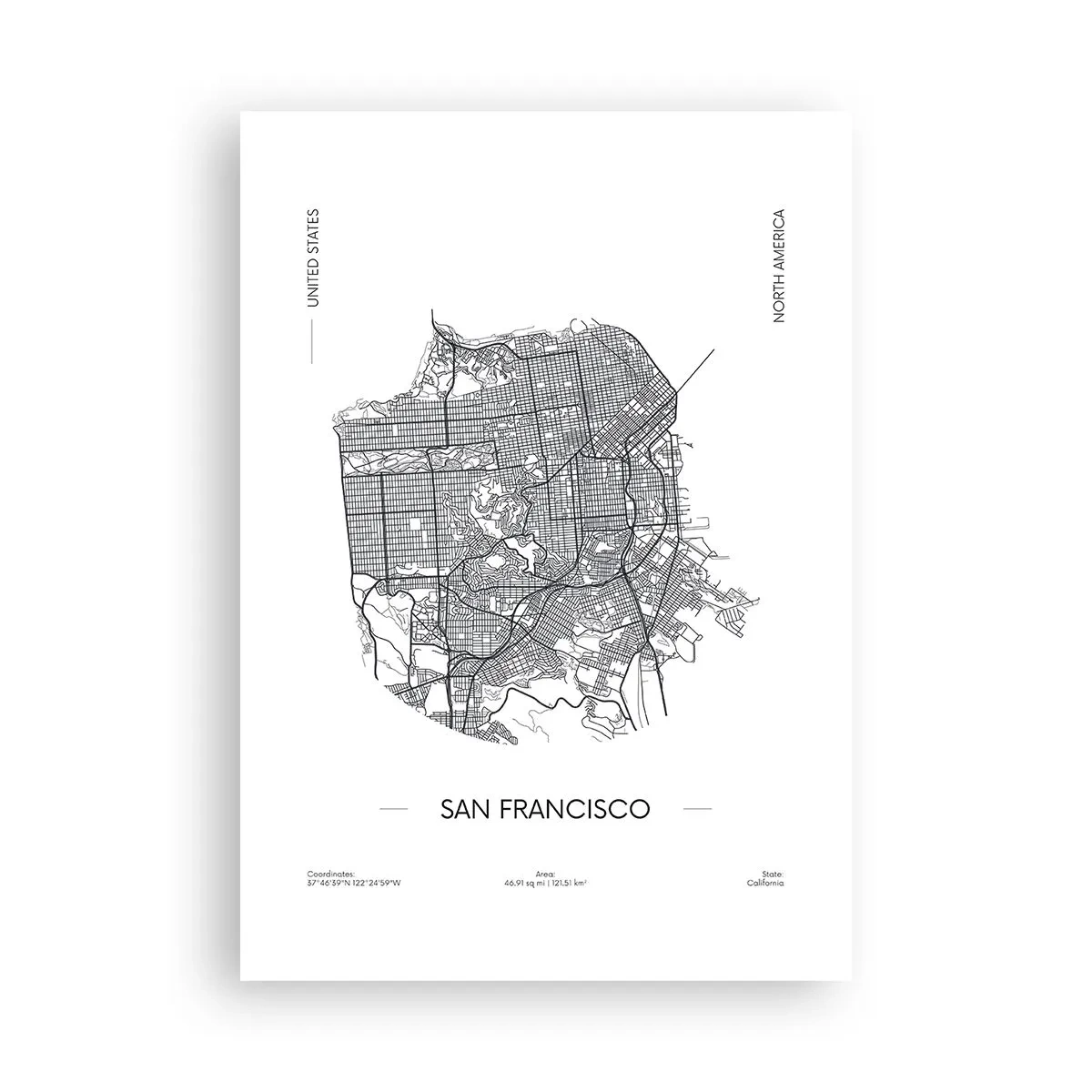 Plakat - Anatomia San Francisco - 70x100 cm