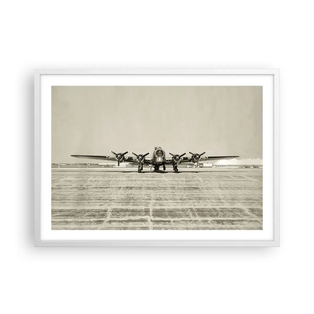 Plakat w białej ramie - Jak zawsze gotowy - 70x50 cm