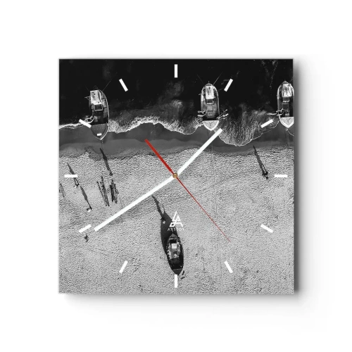 Zegar ścienny - Jeszcze na brzegu… - 40x40 cm