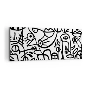 Obraz na płótnie - Twarze i miraże - 100x40 cm