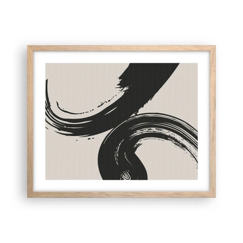 Plakat w ramie jasny dąb - Zamaszyście i koliście - 50x40 cm