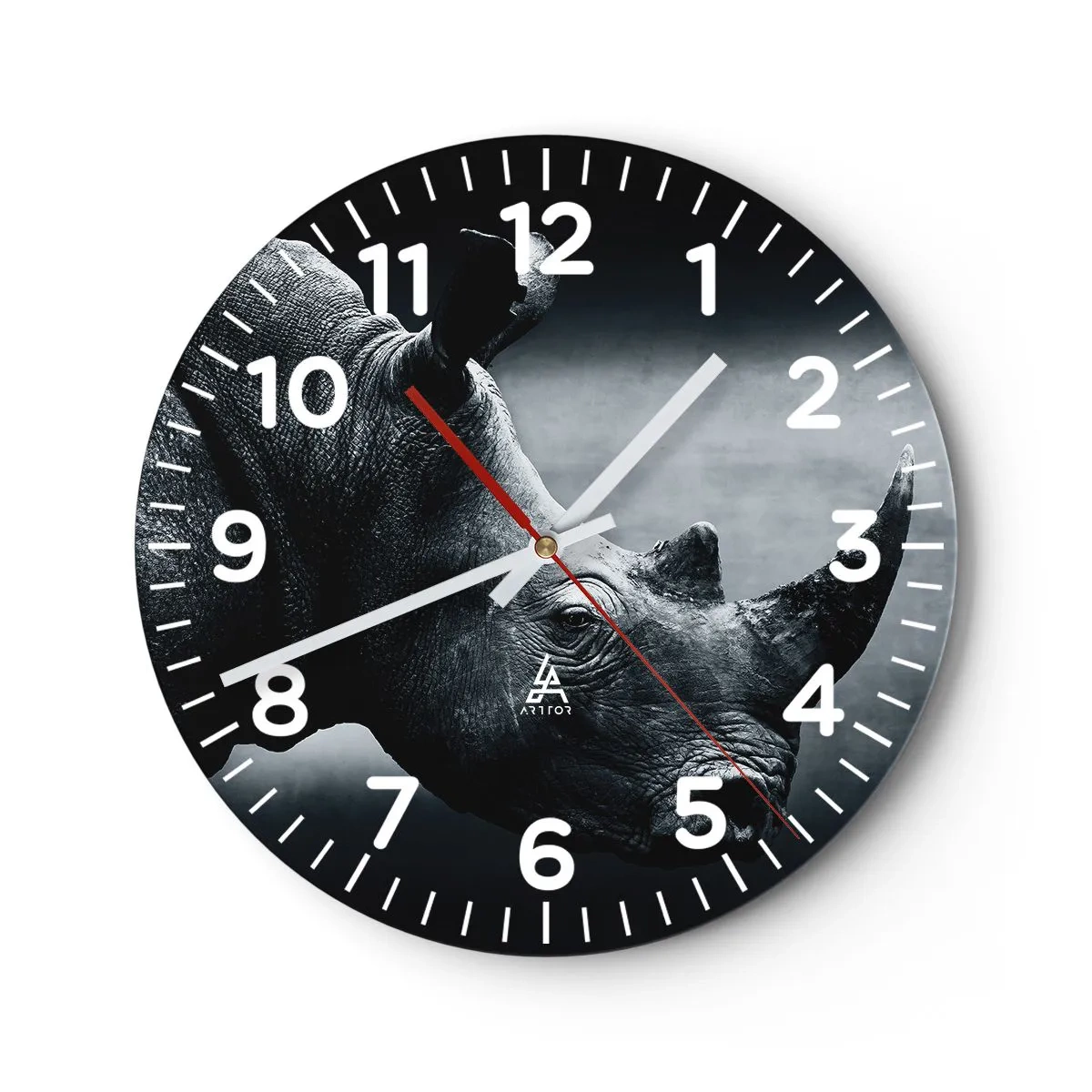 Zegar ścienny - Prawy profil - 30x30 cm