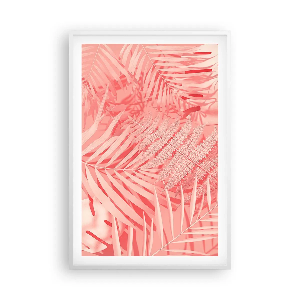 Plakat w białej ramie - Różowy koncept - 61x91 cm