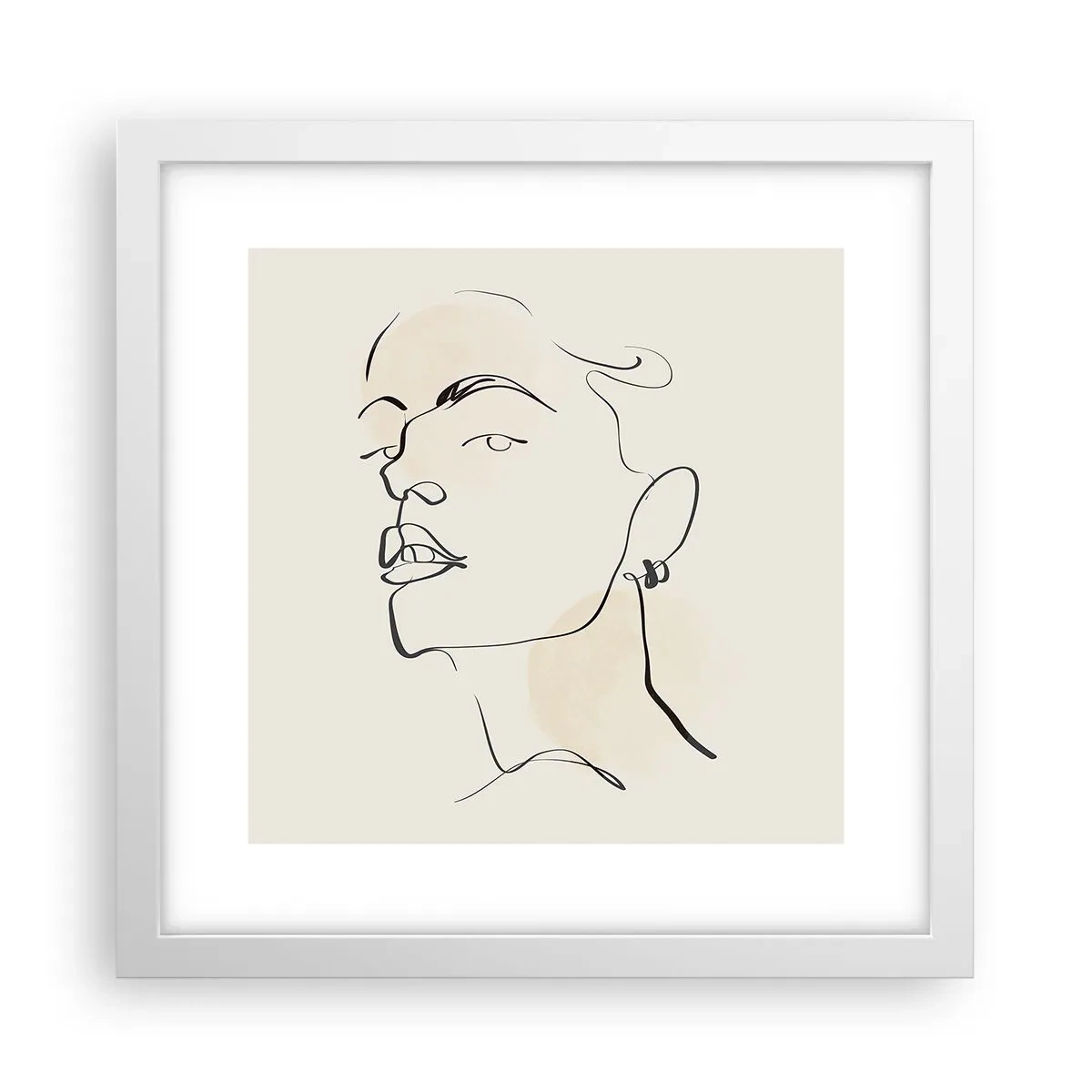 Plakat w białej ramie - Dumne spojrzenie - 30x30 cm