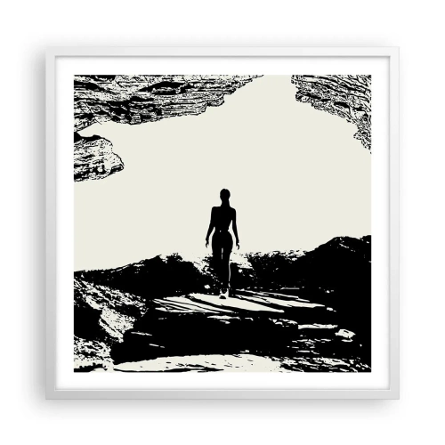 Plakat w białej ramie - Nowe spojrzenie - 60x60 cm