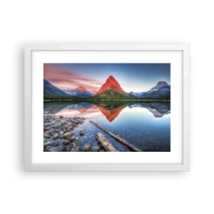 Plakat w białej ramie - Żar i chłód - 40x30 cm