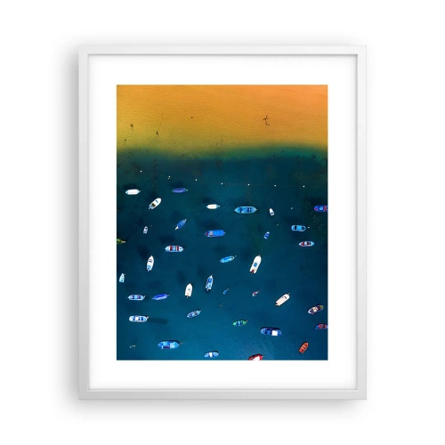 Plakat w białej ramie - Wakacyjna gra - 40x50 cm