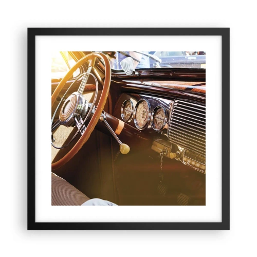Plakat w czarnej ramie - Powiew luksusu z przeszłości - 40x40 cm