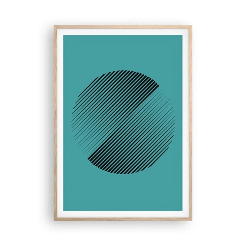 Plakat w ramie jasny dąb - Koło – geometryczna wariacja - 70x100 cm