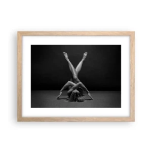 Plakat w ramie jasny dąb - Geometria nagości - 40x30 cm