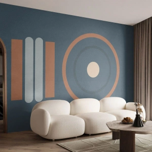 Fototapeta Standard Eco - Minimalistyczna grafika geometryczna w stonowanych barwach - 100x70cm - Istota rzeczy - Nowoczesna dekoracja ścienna do salonu i sypialni ARTTOR