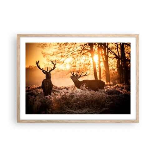 Plakat w ramie jasny dąb - Marzenie myśliwego - 70x50 cm