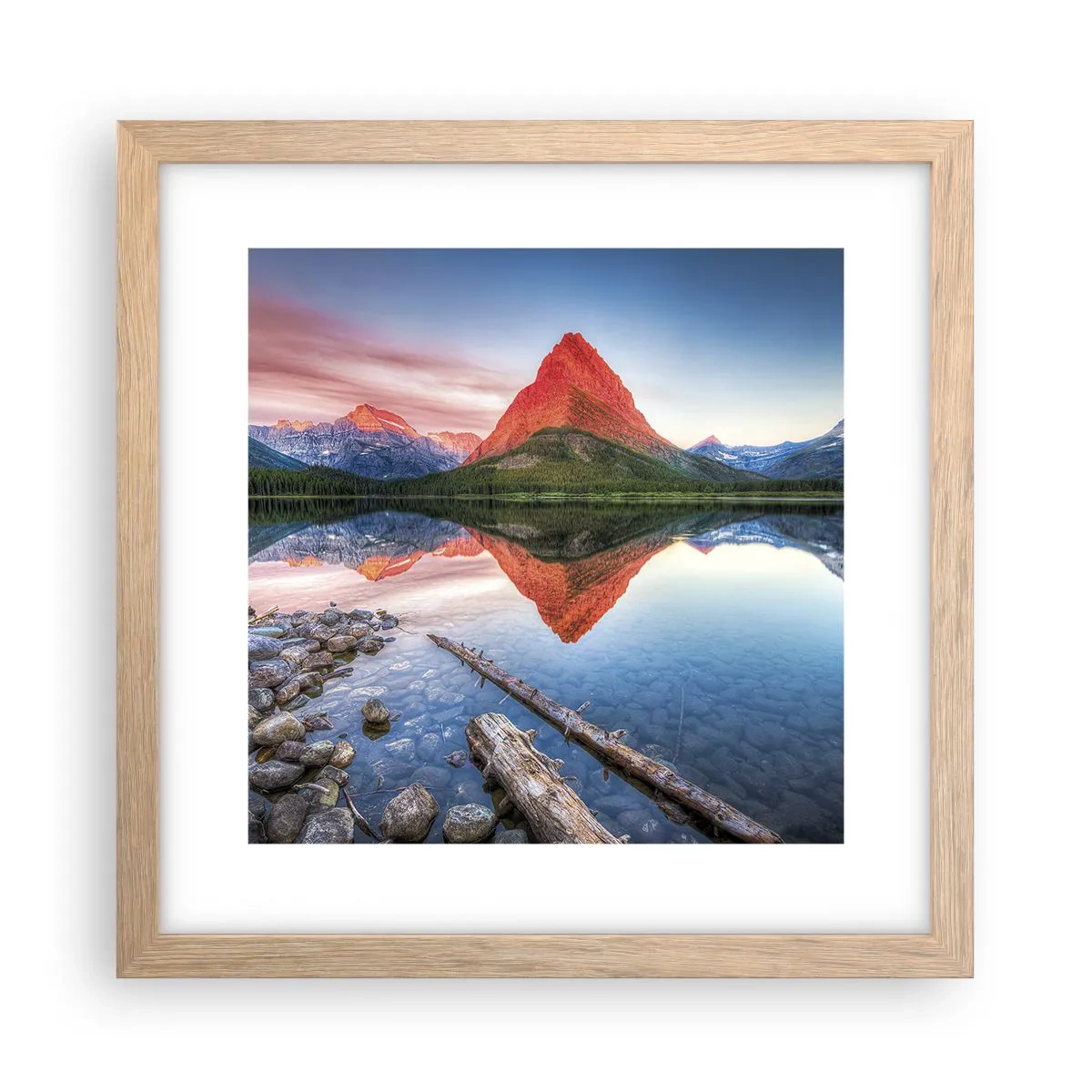 Plakat w ramie jasny dąb - Żar i chłód - 30x30 cm