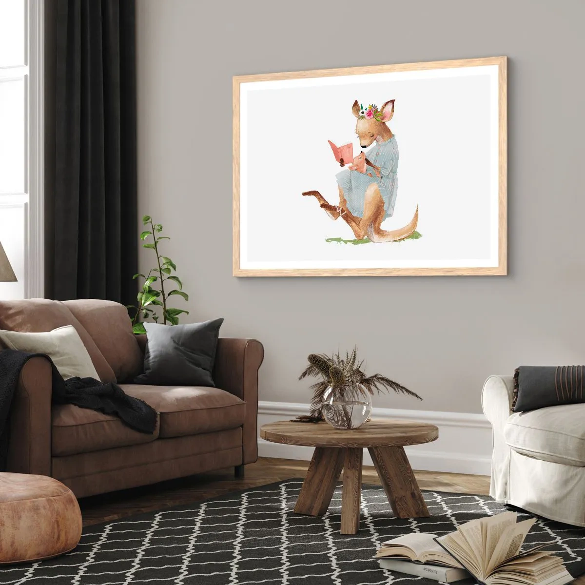 Plakat w ramie jasny dąb - Poczytaj mi, mamo - 100x70 cm