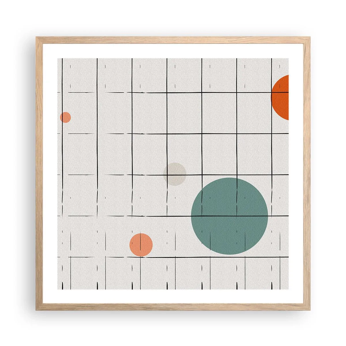 Plakat w ramie jasny dąb - Uwięzione. My czy one? - 60x60 cm