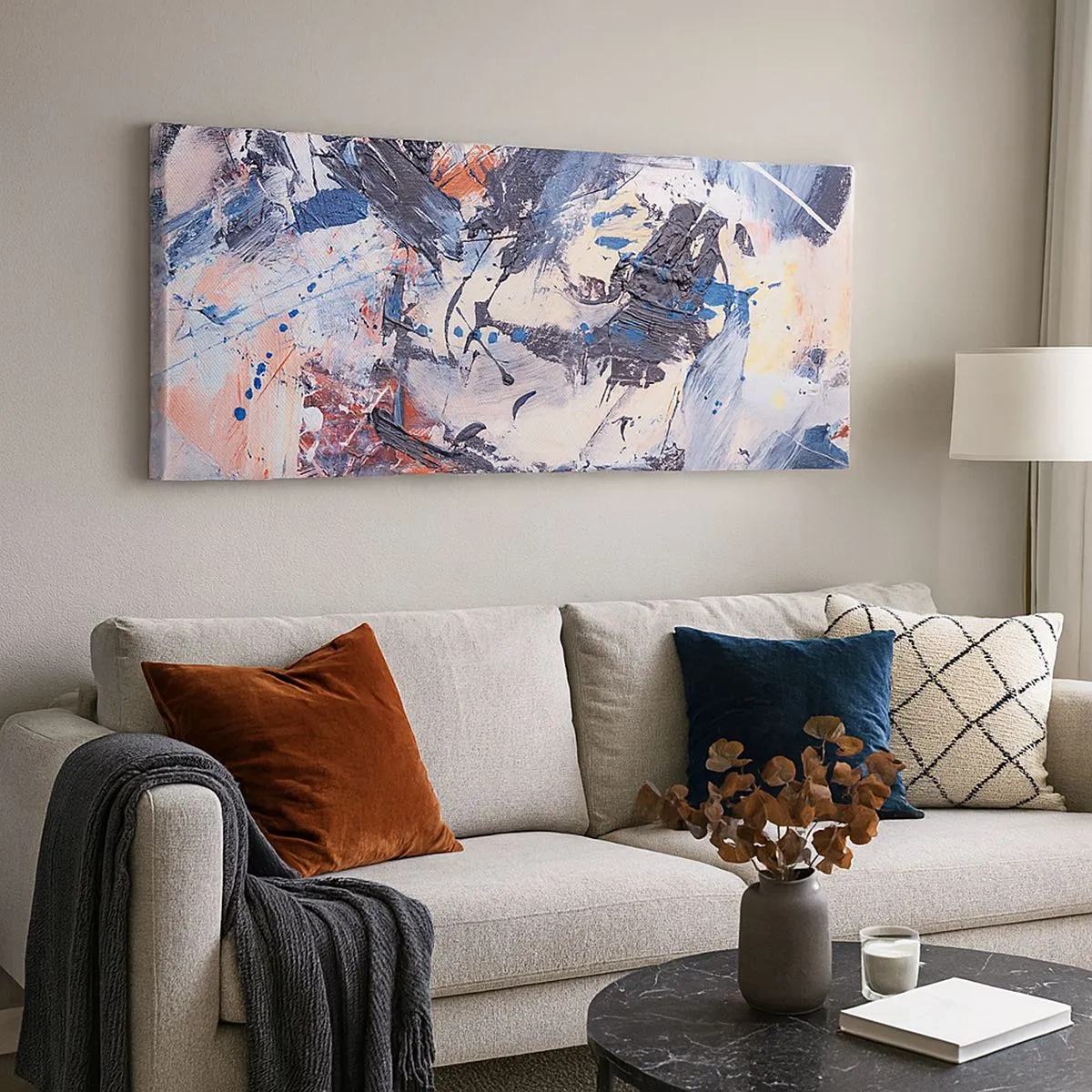 Obraz na płótnie - Szalony taniec abstrakcji - 100x40 cm