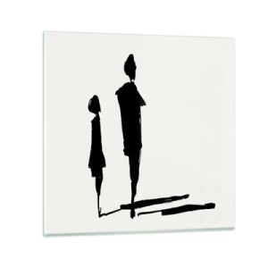 Obraz na szkle - Na pewno razem? - 40x40 cm