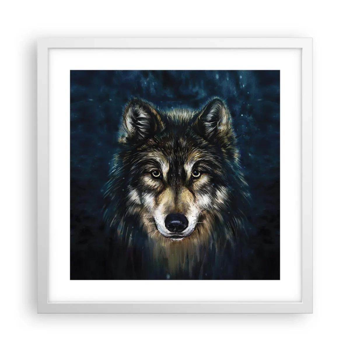 Plakat w białej ramie - Alfa? I omega - 40x40 cm