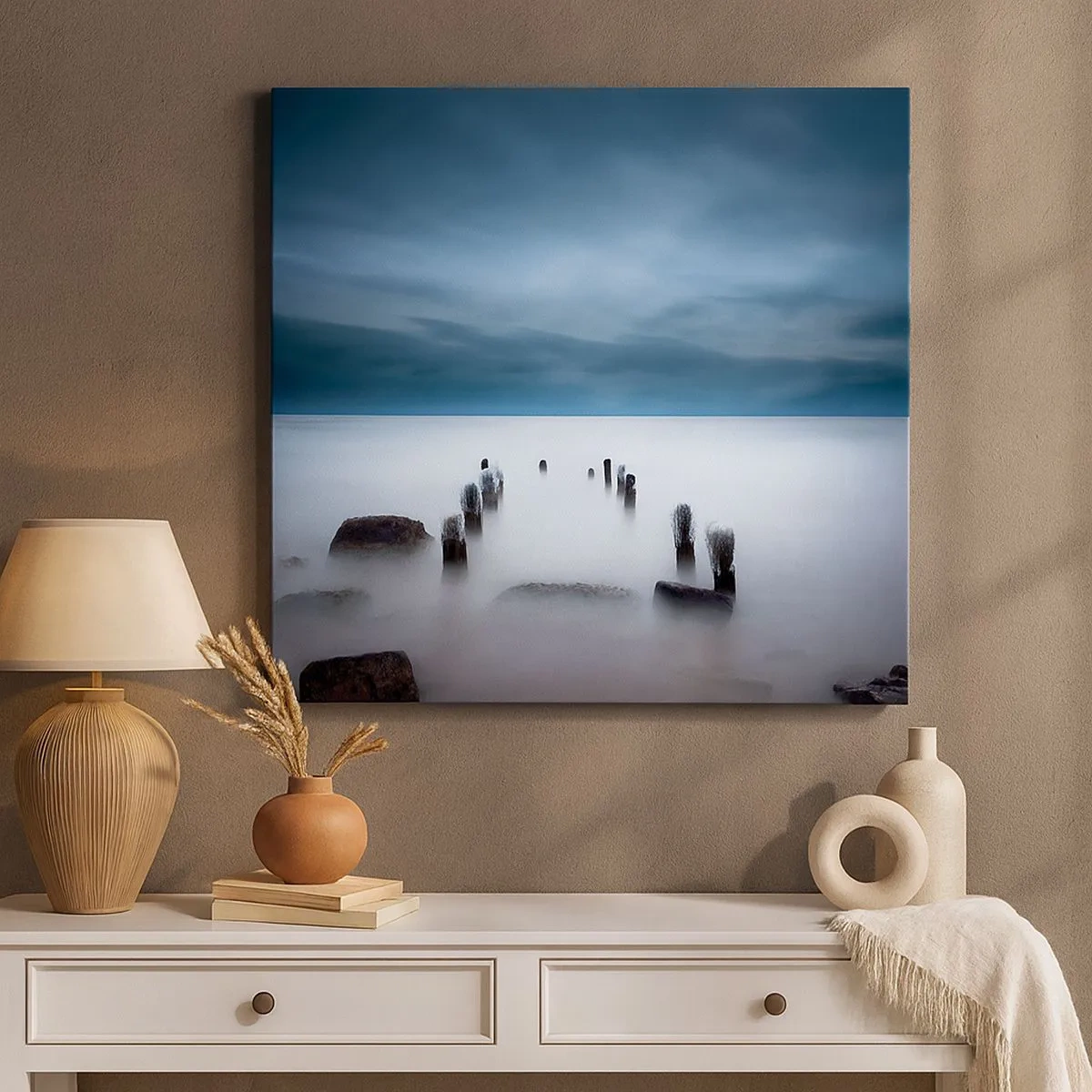 Obraz na płótnie - Zamyślone jezioro - 30x30 cm