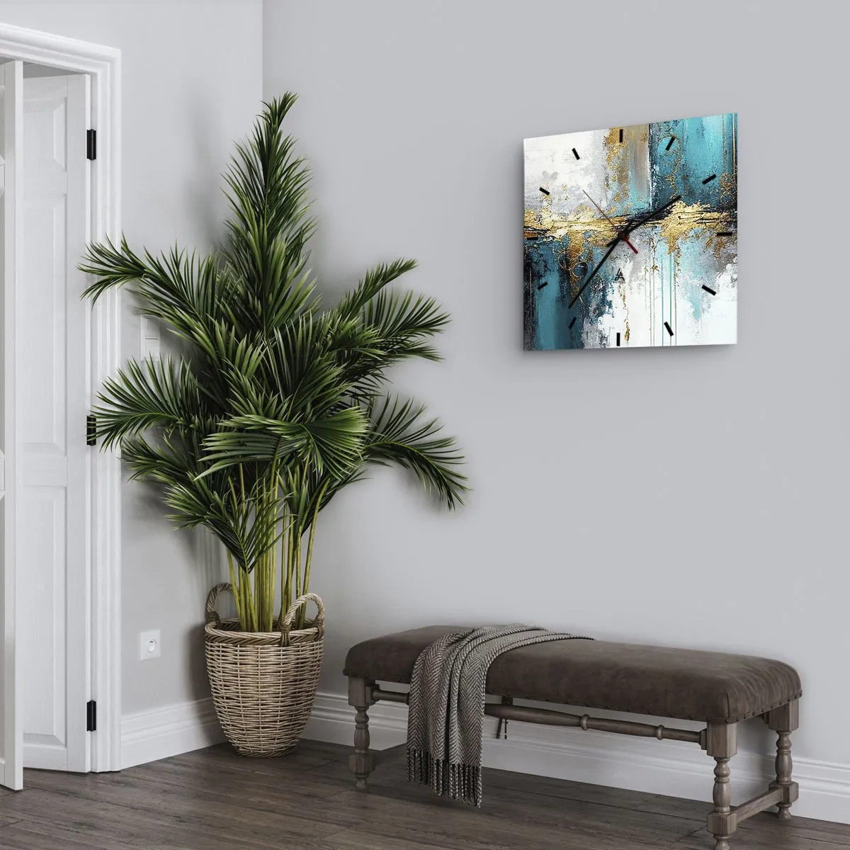 Zegar ścienny - Wszystko płynie - 30x30 cm