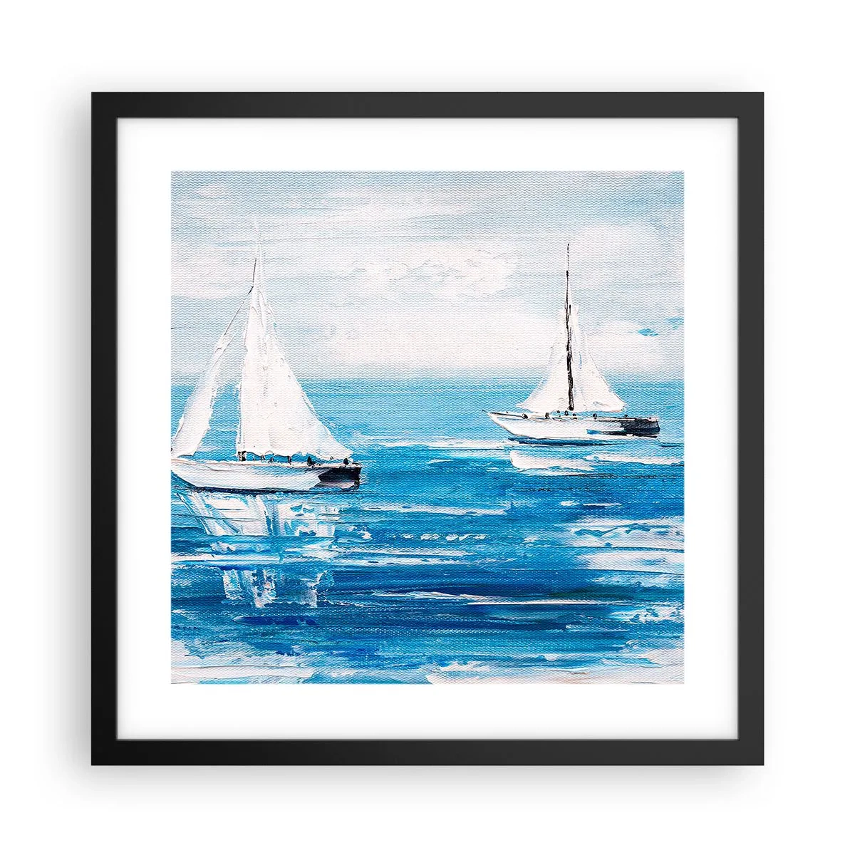 Plakat w czarnej ramie - Z przyjacielem u boku - 40x40 cm