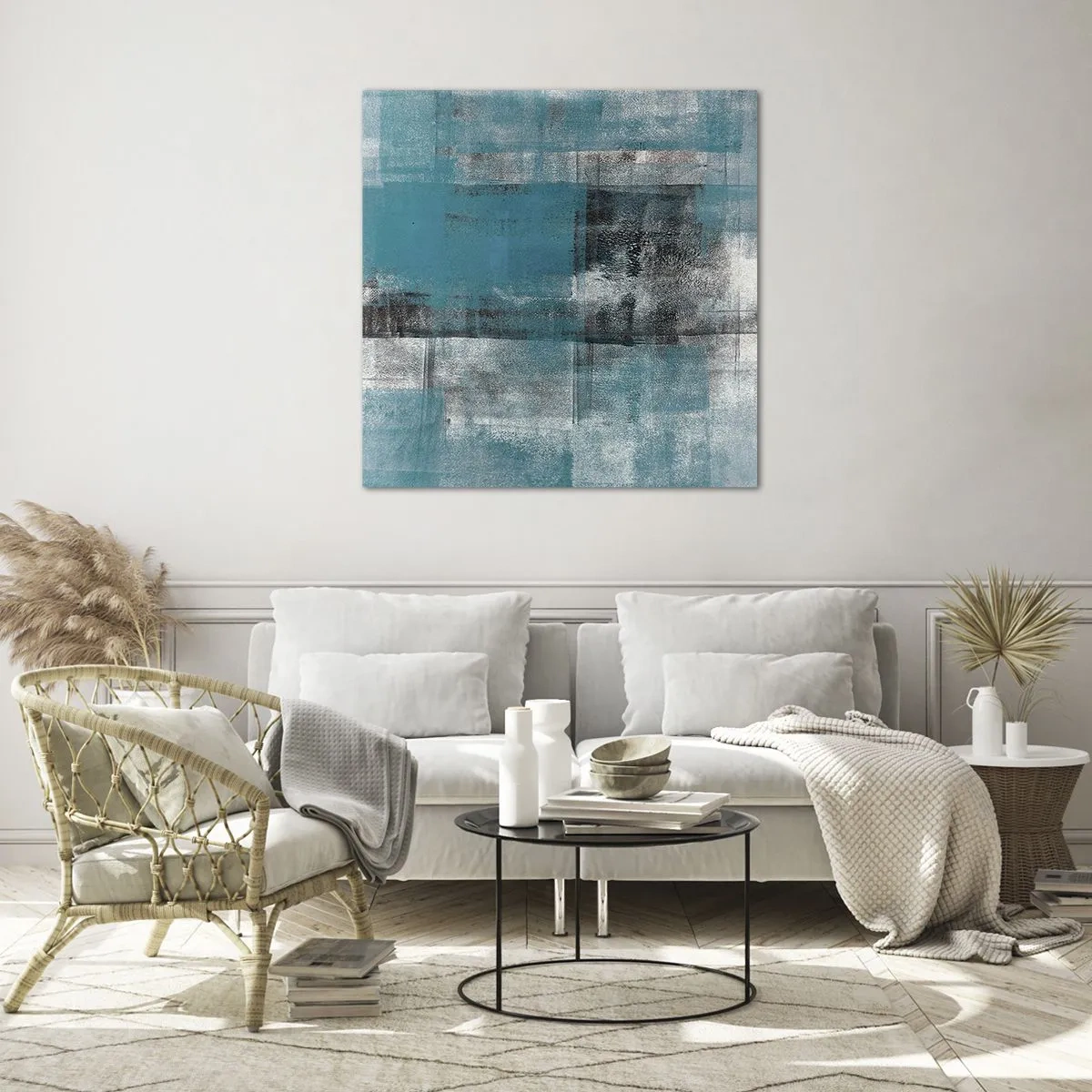 Obraz na szkle - Woda i powietrze - 50x50 cm