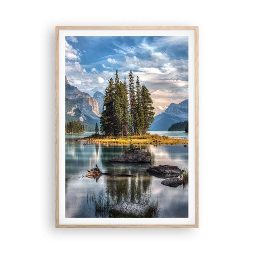 Plakat w ramie jasny dąb - Nad wodą wielką i czystą… - 70x100 cm