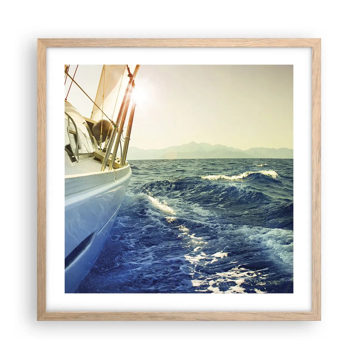 Plakat w ramie jasny dąb - Po przygodę - 50x50 cm