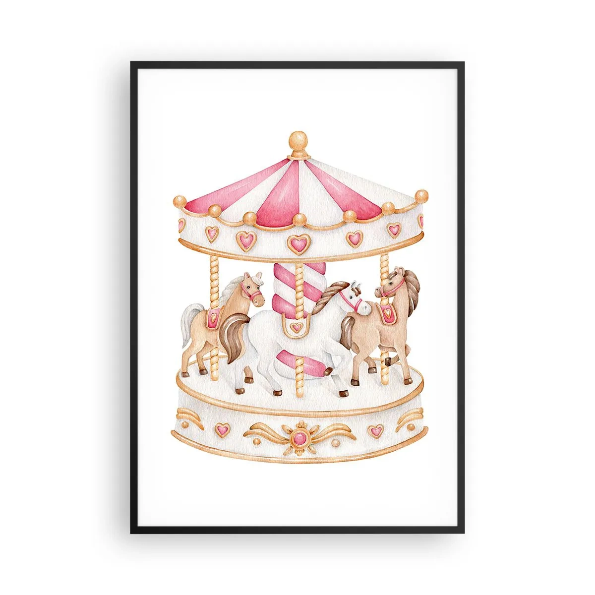 Plakat w czarnej ramie - Słodki świat dzieciństwa - 70x100 cm