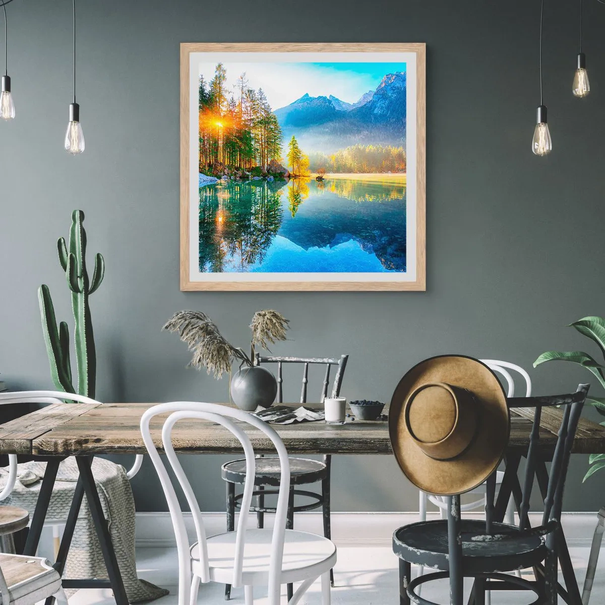 Plakat w ramie jasny dąb - Majestat i słodycz - 60x60 cm