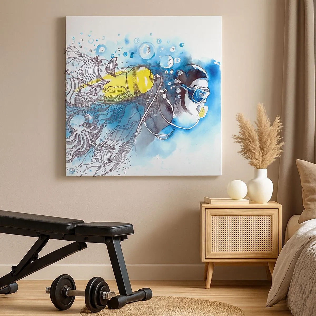 Obraz na płótnie - Wielki błękit - 30x30 cm