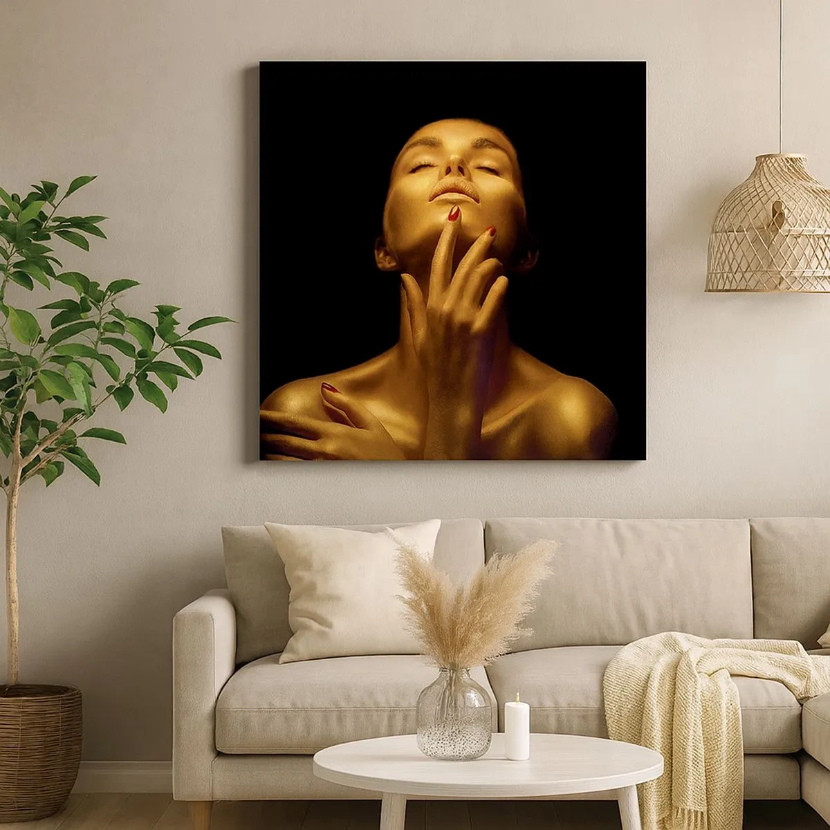 Obraz na płótnie - Jak złoty jedwab - 30x30 cm