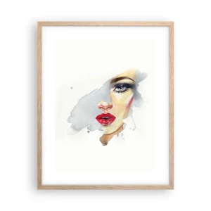 Plakat w ramie jasny dąb - Odbicie w kropli wody - 40x50 cm