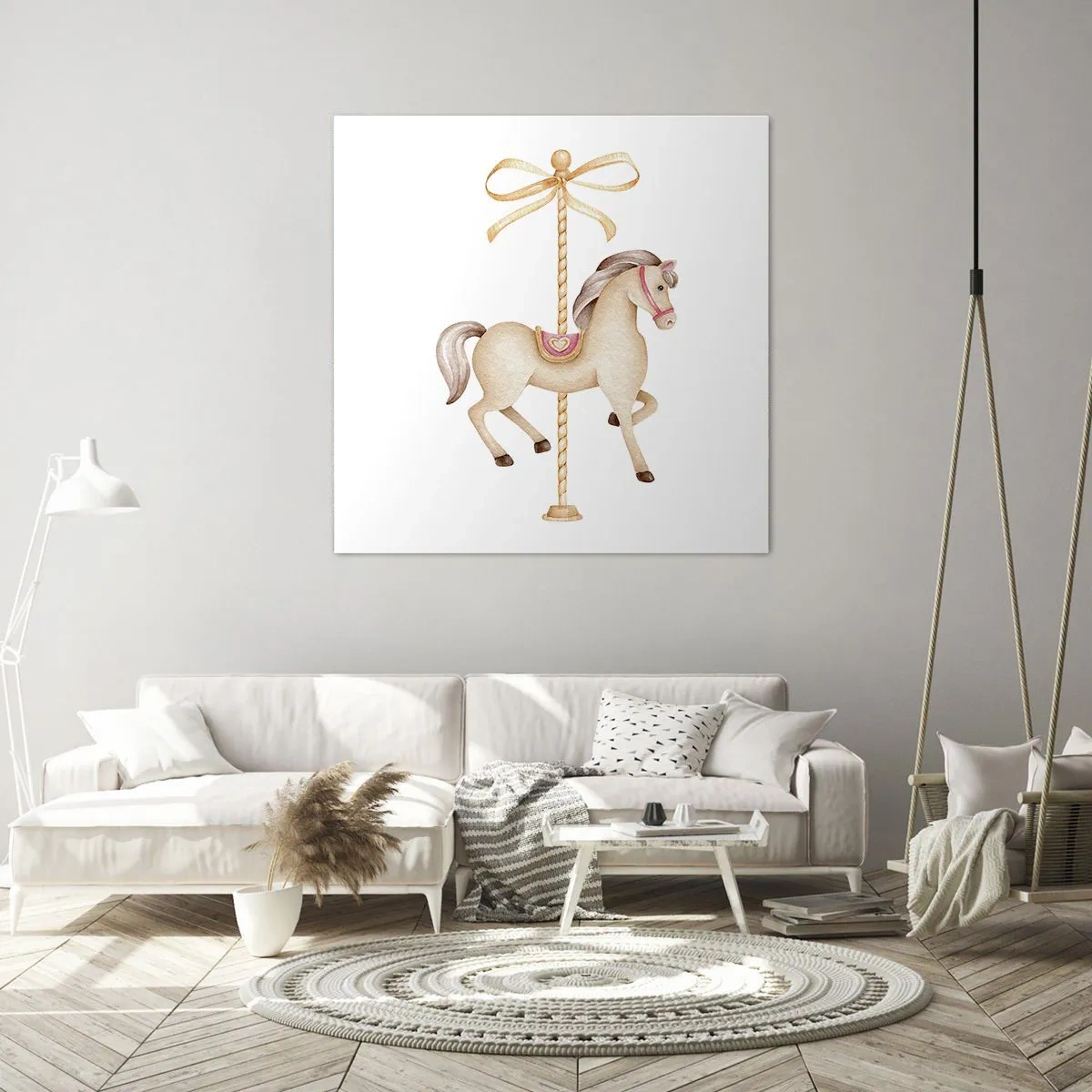 Obraz na płótnie - Wdzięcznym kłusem - 60x60 cm