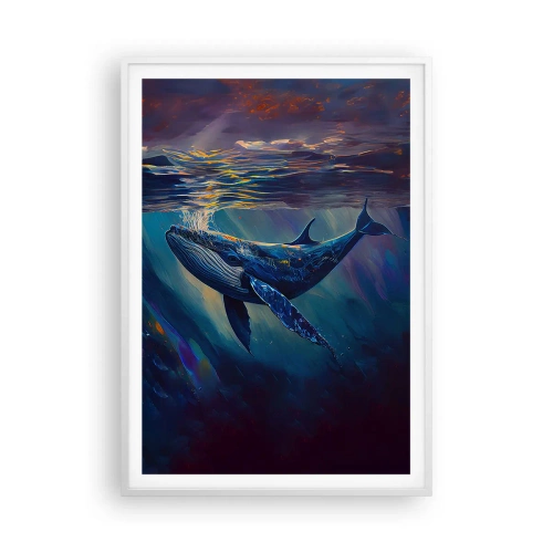 Plakat w białej ramie - Witaj w moim świecie - 70x100 cm