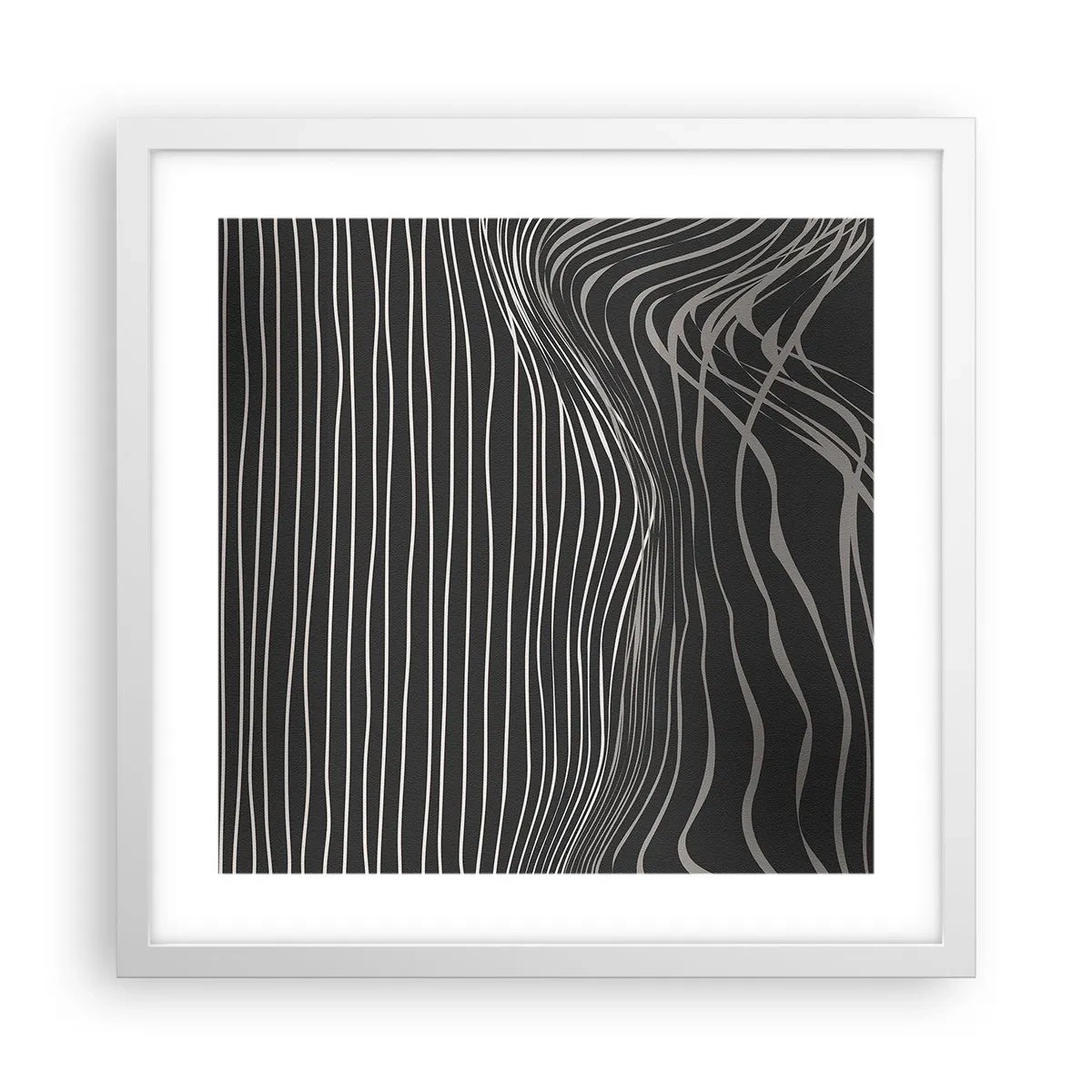 Plakat w białej ramie - Rytm i akcent - 40x40 cm