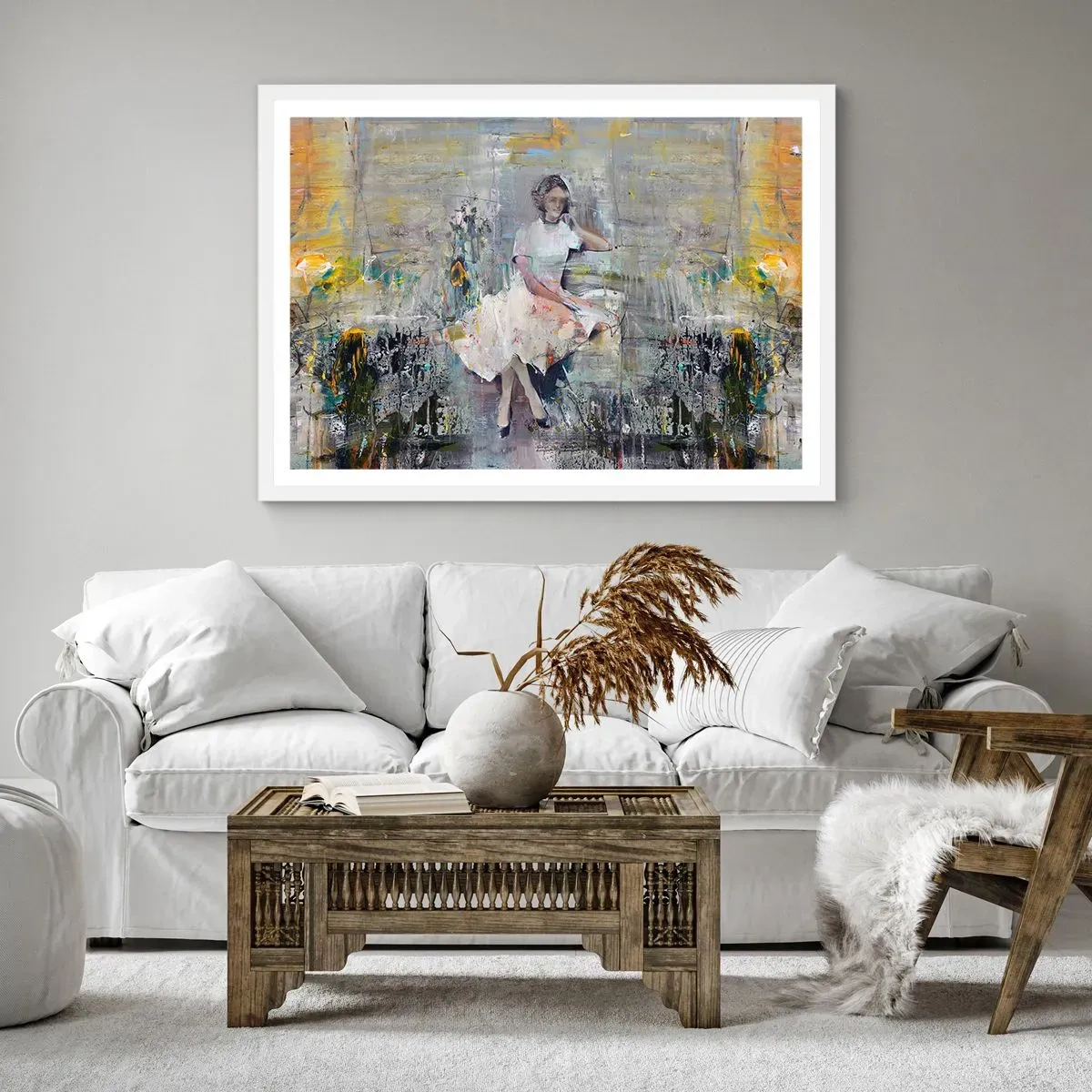 Plakat w białej ramie - Klasyczna i nowoczesna - 70x50 cm