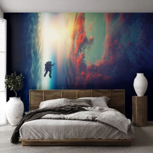 Fototapeta Premium Canvas - Mierzyć się ze wszechświatem - Abstrakcja, Astronauta, Kosmos - 300x210 cm