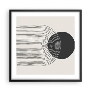 Plakat w czarnej ramie - Drżenie i pewność - 50x50 cm