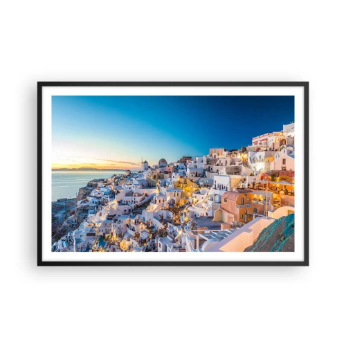 Plakat w czarnej ramie - Esencja greckości - 91x61 cm