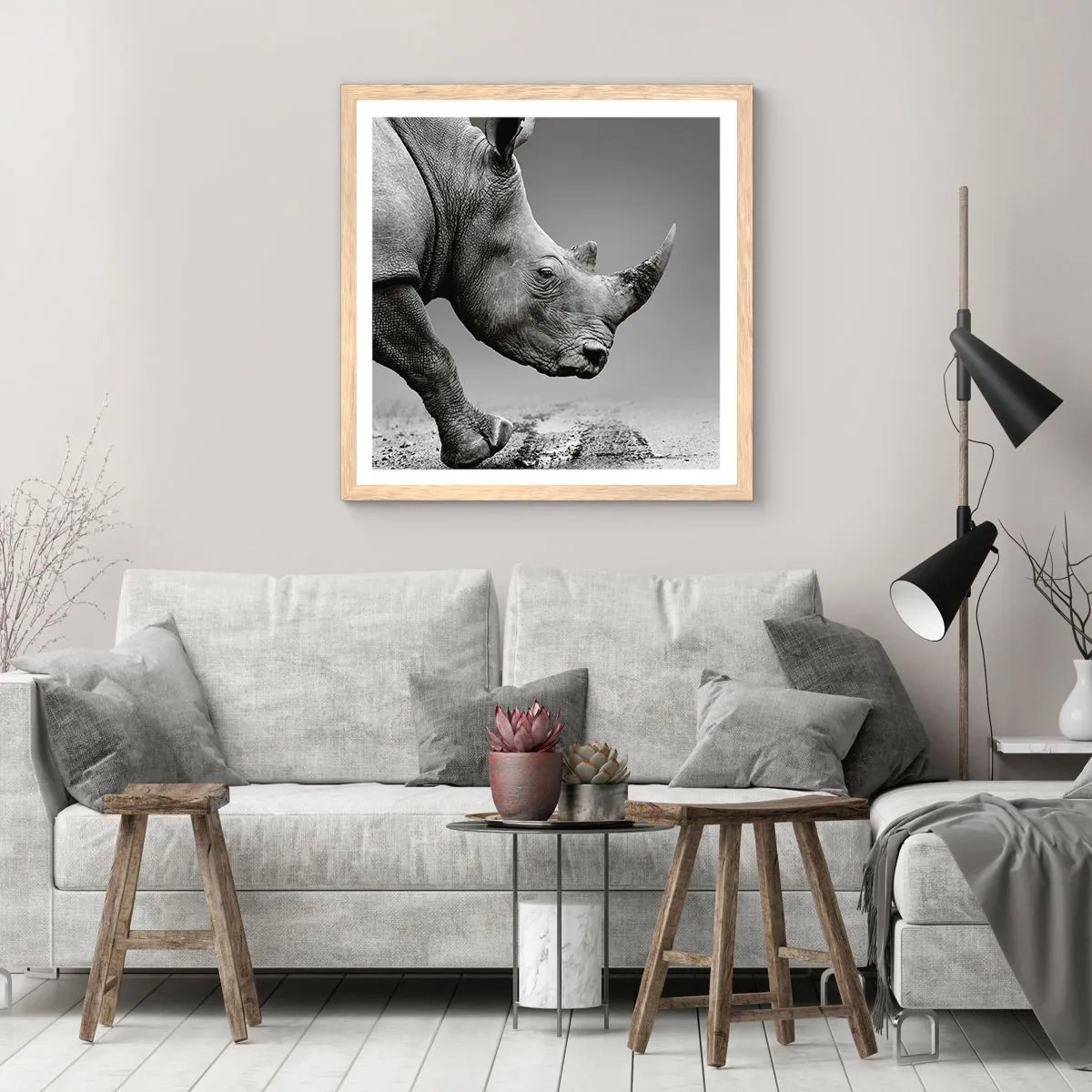 Plakat w ramie jasny dąb - Niepowstrzymana siła - 60x60 cm