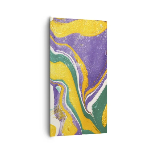 Obraz na płótnie - Fale barw - 65x120 cm