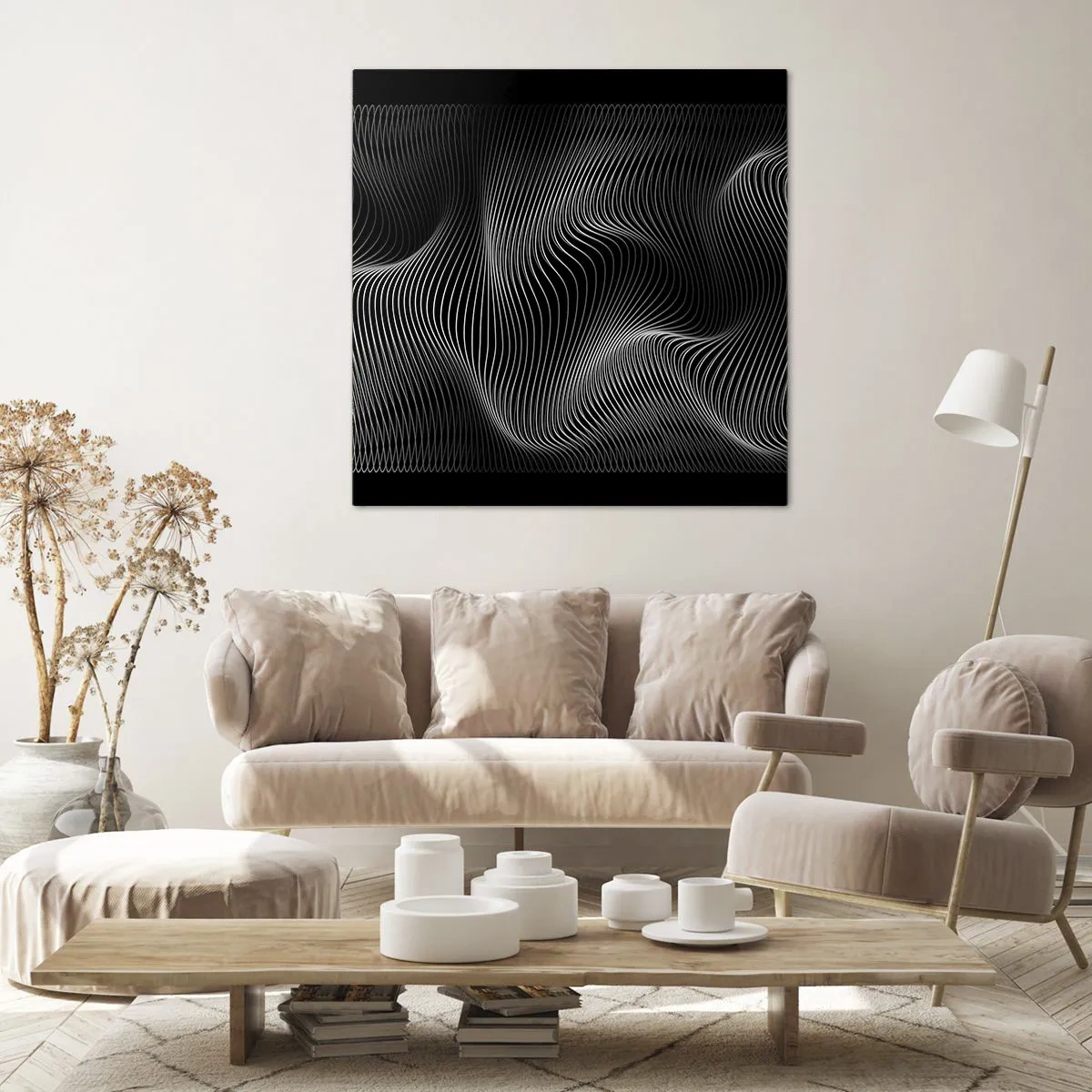 Obraz na płótnie - Taniec światła w przestrzeni - 60x60 cm