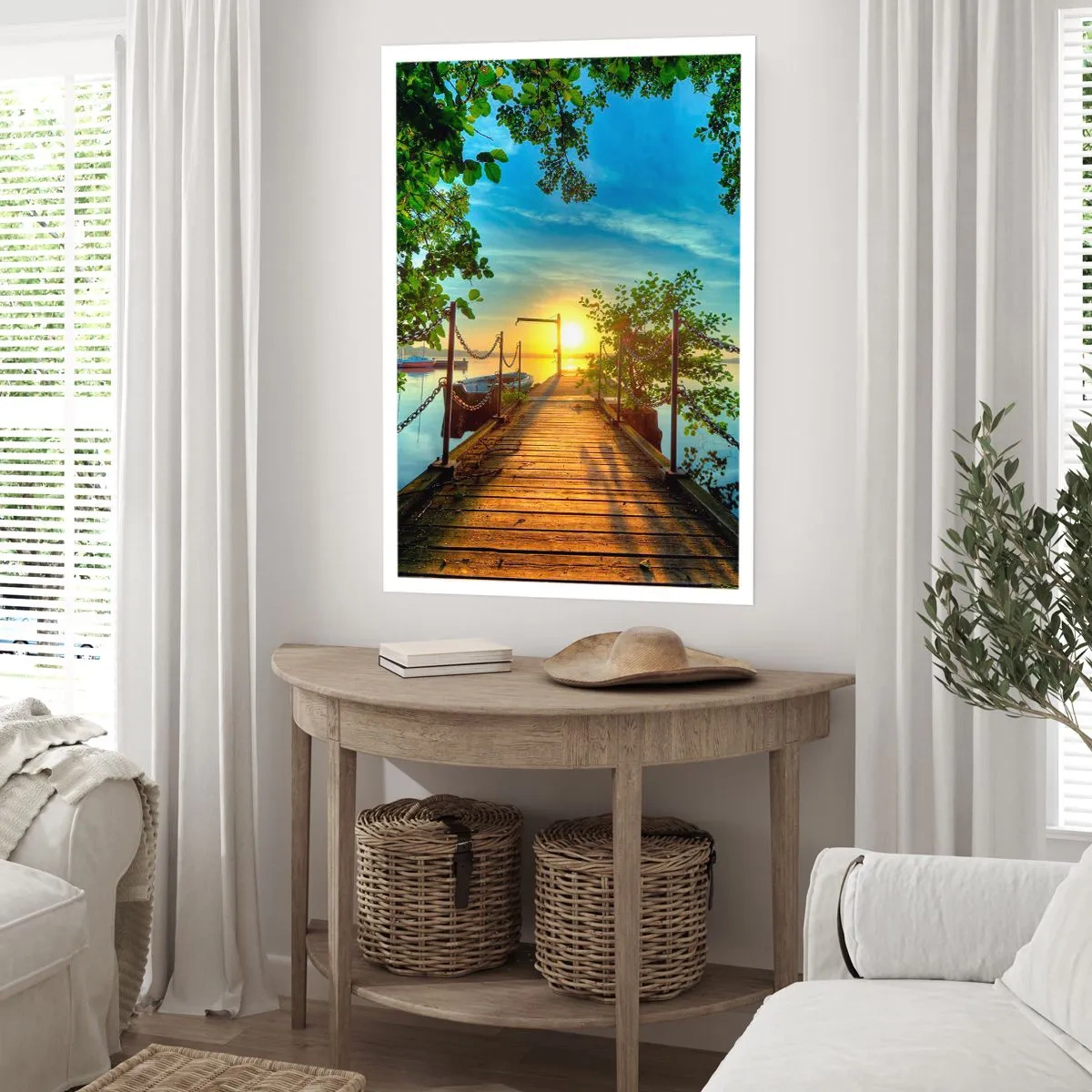 Plakat - Zachód nad wodą - 61x91 cm