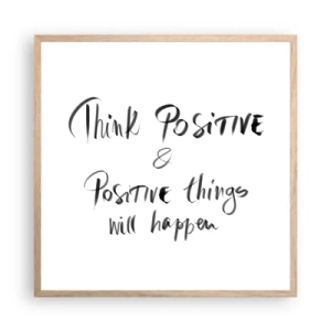 Plakat w ramie jasny dąb - Jak żyć? - 60x60 cm